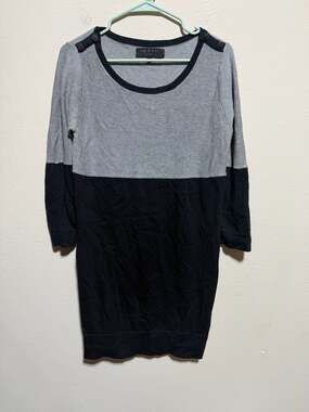 rag & bone Colorblock Button-Shoulder Knit Sweater Dress